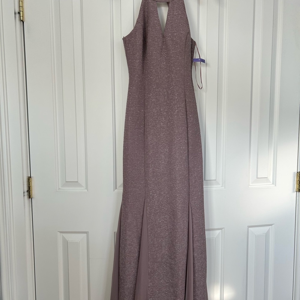 Sophisticated Lavender Halter Maxi Dress - size 6P